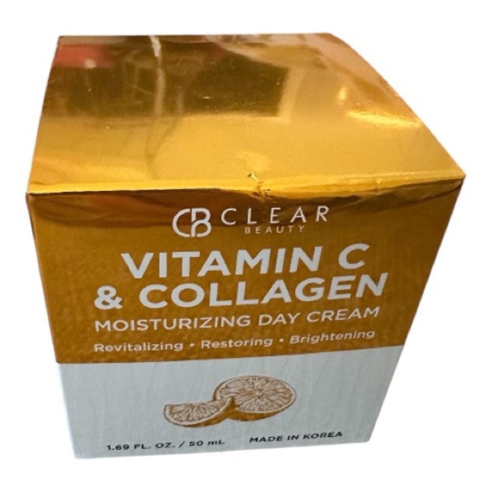 CB CLEAR Vitamin C & Collagen Moisturizing Day Cream  NEW 1.69 ounces